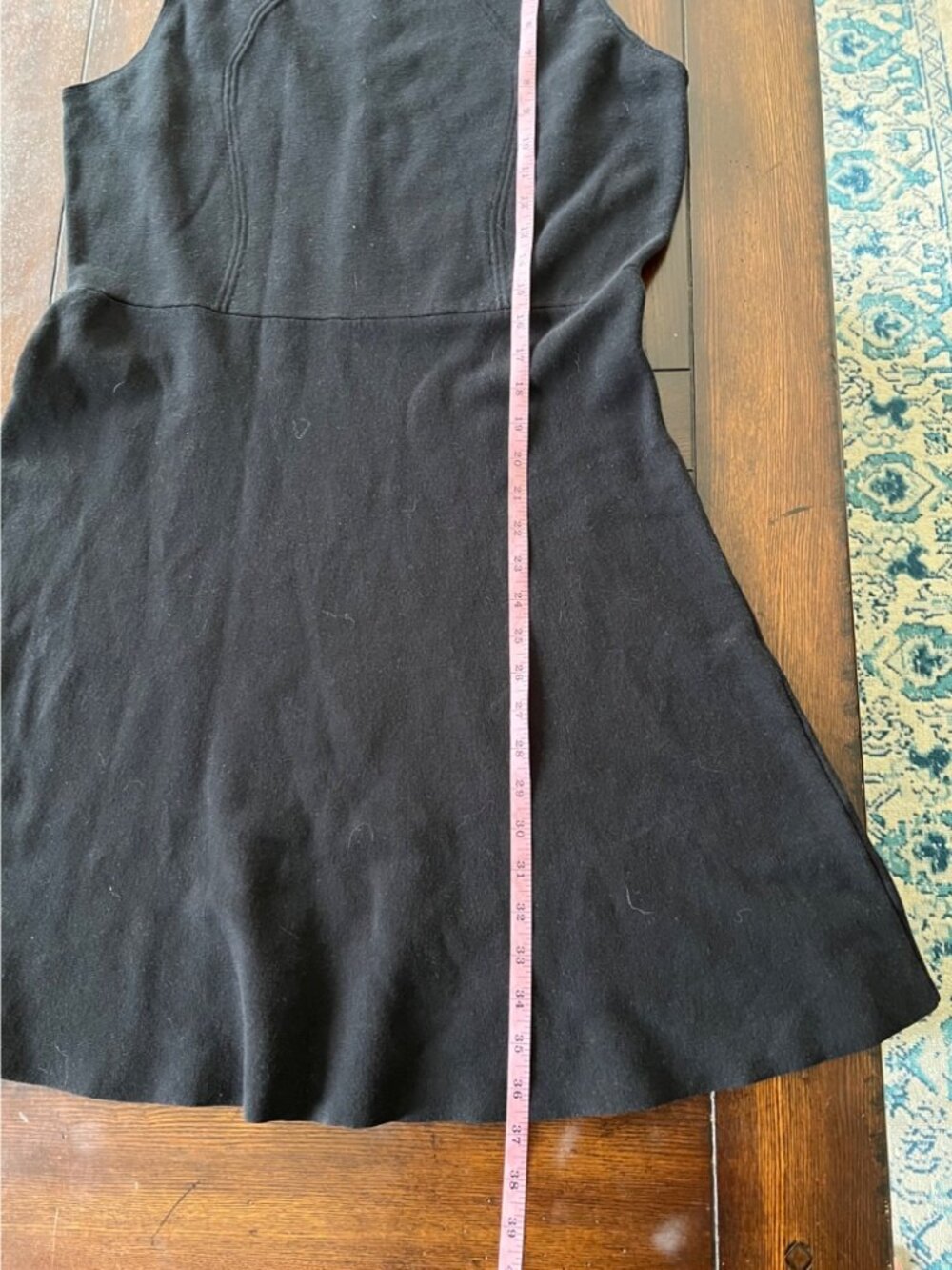J. McLaughlin Black Amelia Cloth Knit Sleeveless Dress Fit Flare Capsule XL Offi - Picture 6 of 9